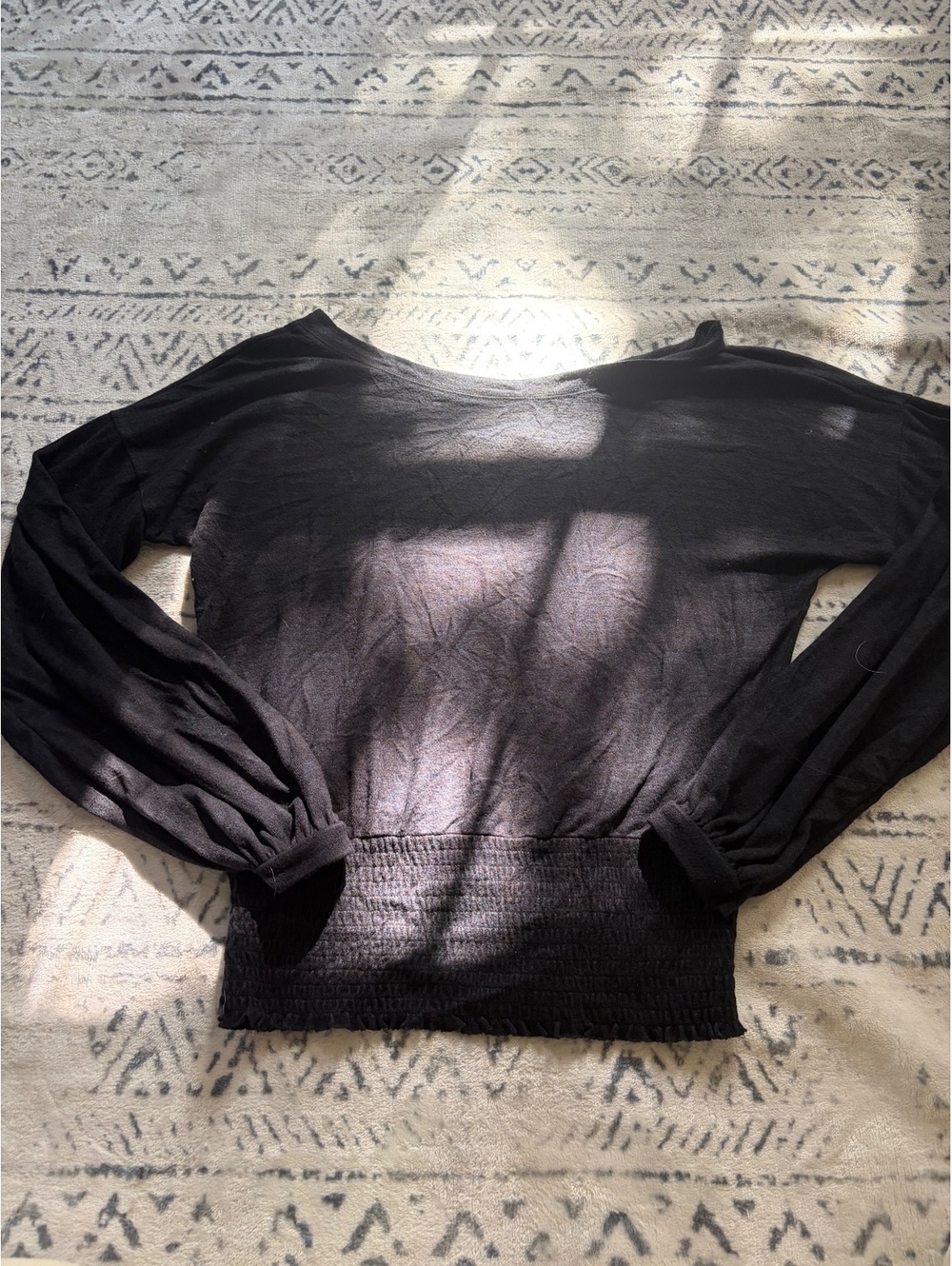 Abercrombie & Fitch Soft A&F Cozy Black Long Sleeve Sweater Medium